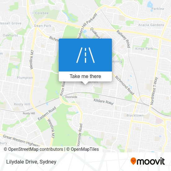 Lilydale Drive map