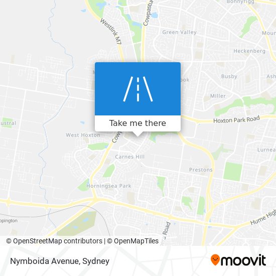 Mapa Nymboida Avenue