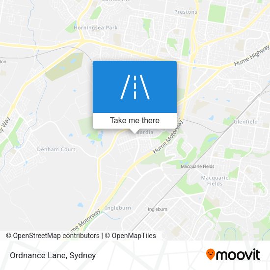 Ordnance Lane map