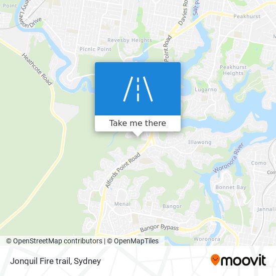 Jonquil Fire trail map