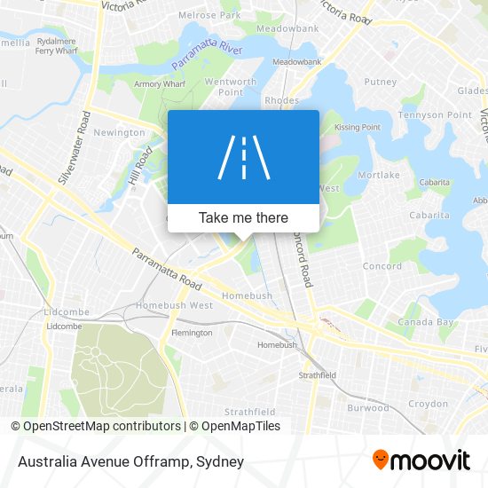 Mapa Australia Avenue Offramp