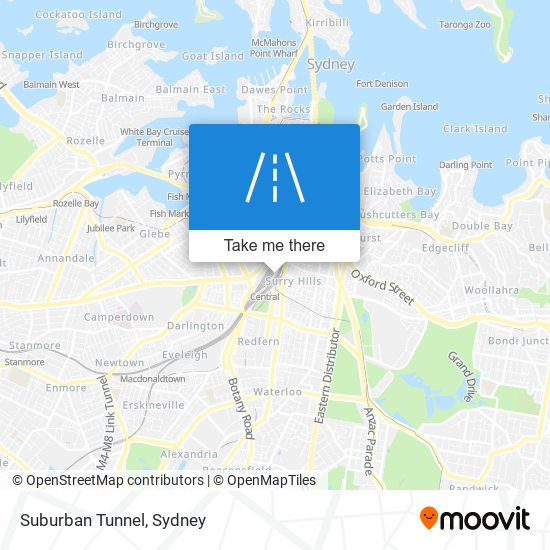 Mapa Suburban Tunnel