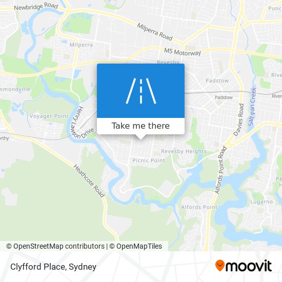 Clyfford Place map