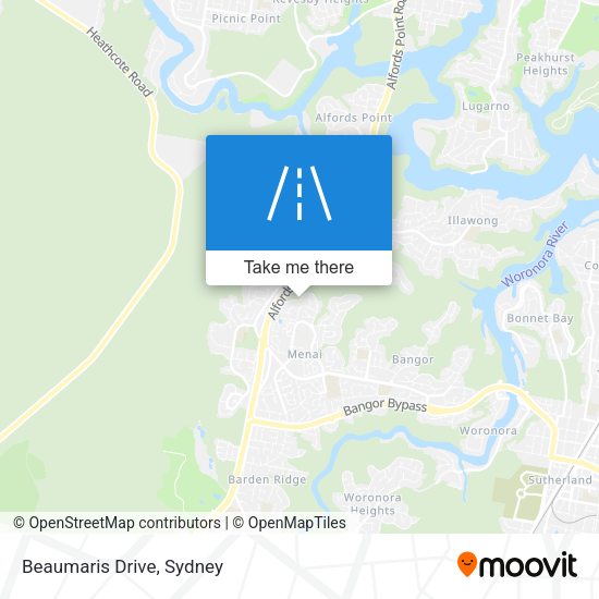 Beaumaris Drive map
