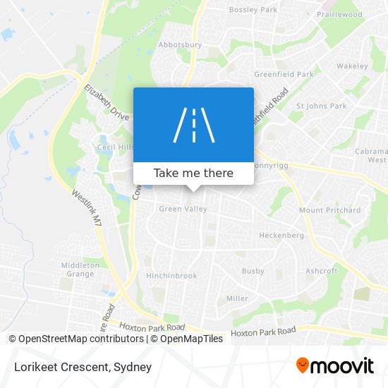 Lorikeet Crescent map