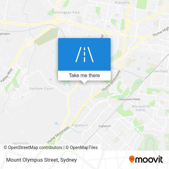 Mount Olympus Street map