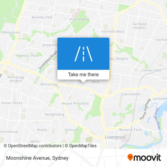 Moonshine Avenue map