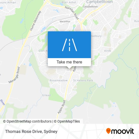 Mapa Thomas Rose Drive
