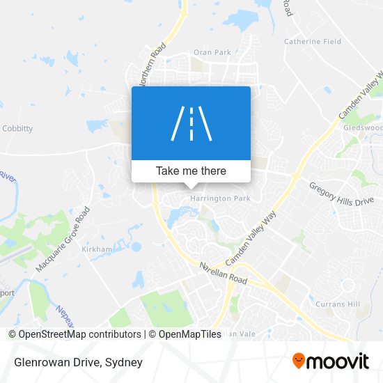 Glenrowan Drive map