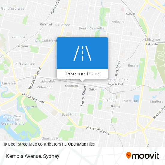 Mapa Kembla Avenue