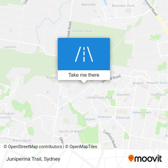 Juniperina Trail map