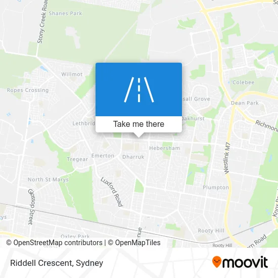 Mapa Riddell Crescent