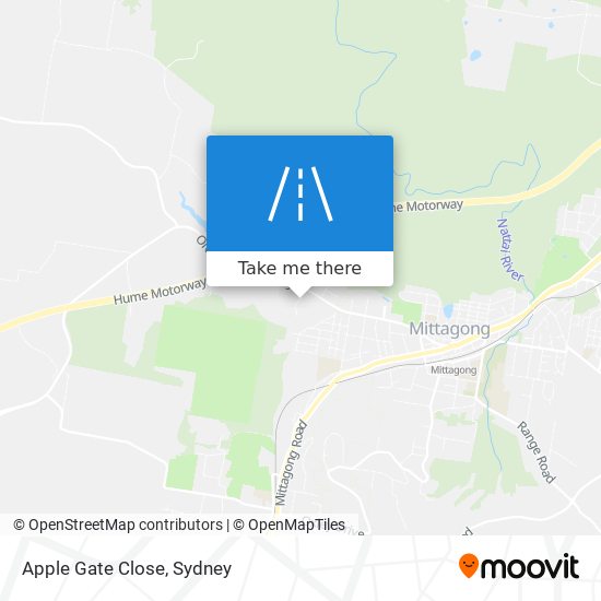 Mapa Apple Gate Close