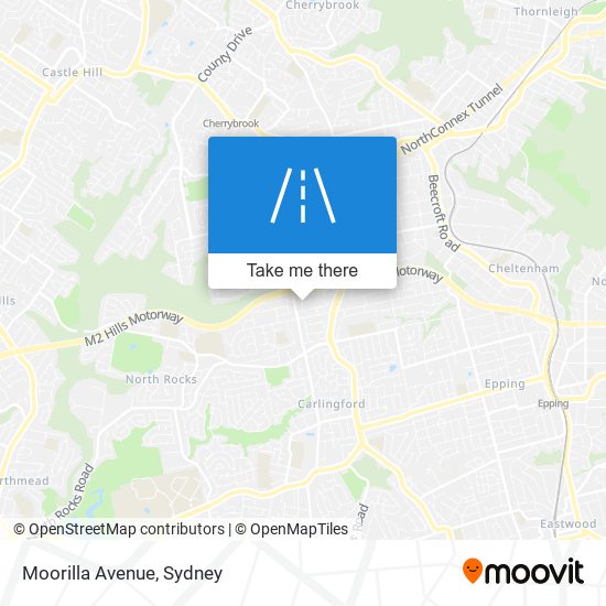 Mapa Moorilla Avenue