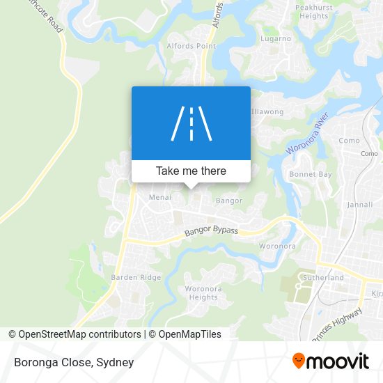 Boronga Close map