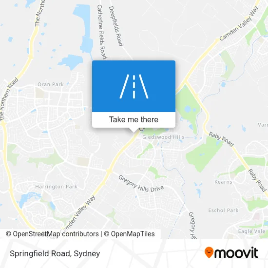Mapa Springfield Road