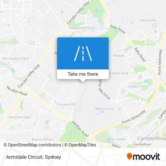 Armidale Circuit map