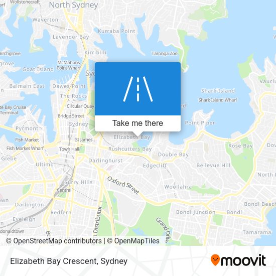 Elizabeth Bay Crescent map
