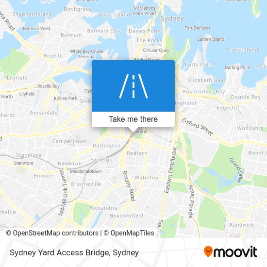 Mapa Sydney Yard Access Bridge