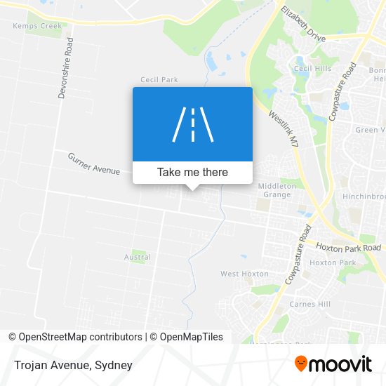 Trojan Avenue map