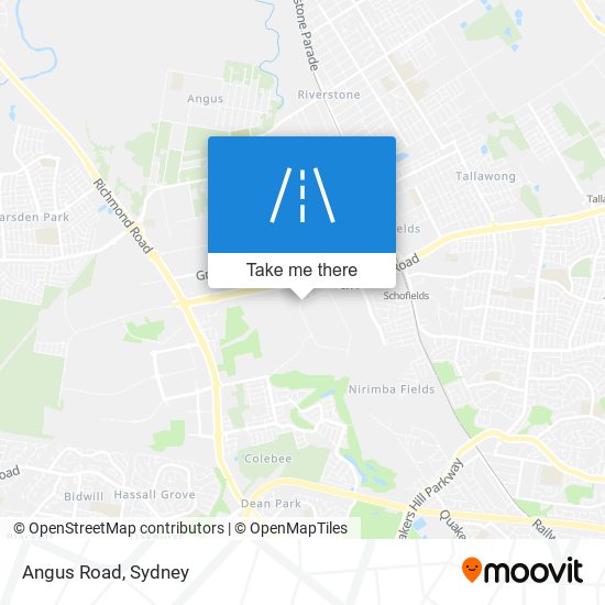 Mapa Angus Road