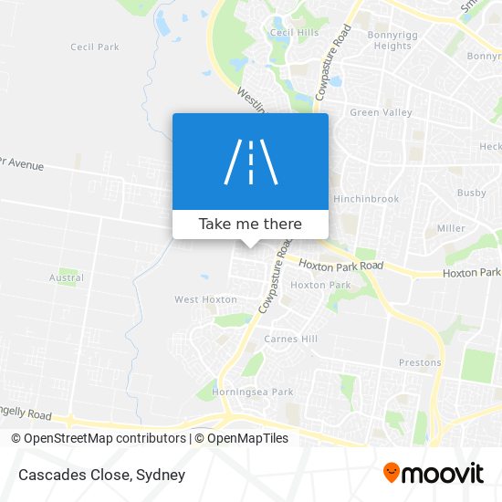 Cascades Close map