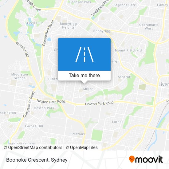 Boonoke Crescent map