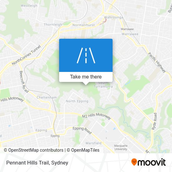 Pennant Hills Trail map