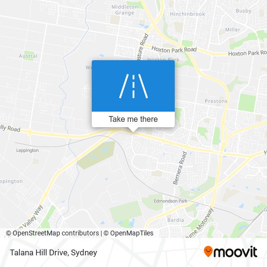 Talana Hill Drive map