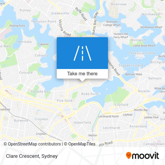 Clare Crescent map