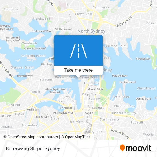 Burrawang Steps map
