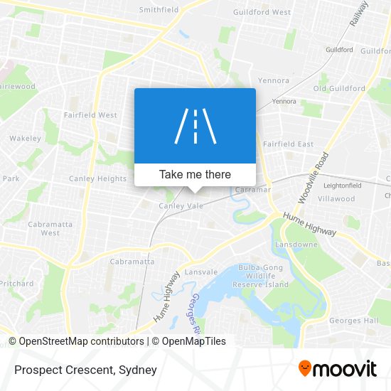 Prospect Crescent map