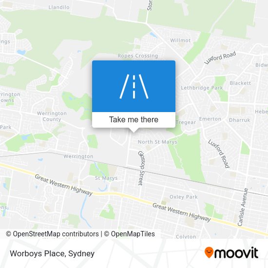 Worboys Place map