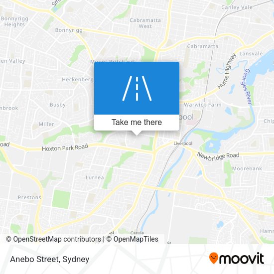 Anebo Street map