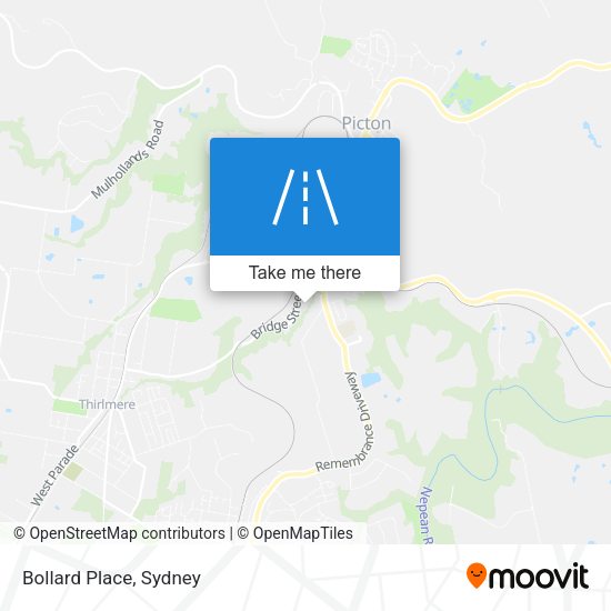 Bollard Place map