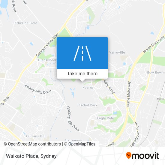 Waikato Place map