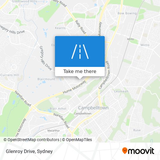 Mapa Glenroy Drive