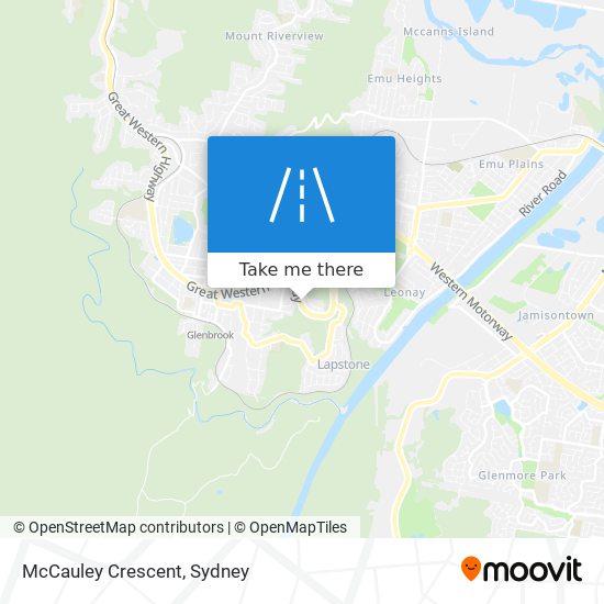 McCauley Crescent map