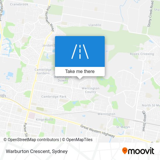 Warburton Crescent map
