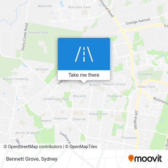 Bennett Grove map