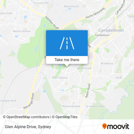 Glen Alpine Drive map