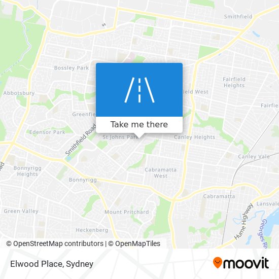 Mapa Elwood Place