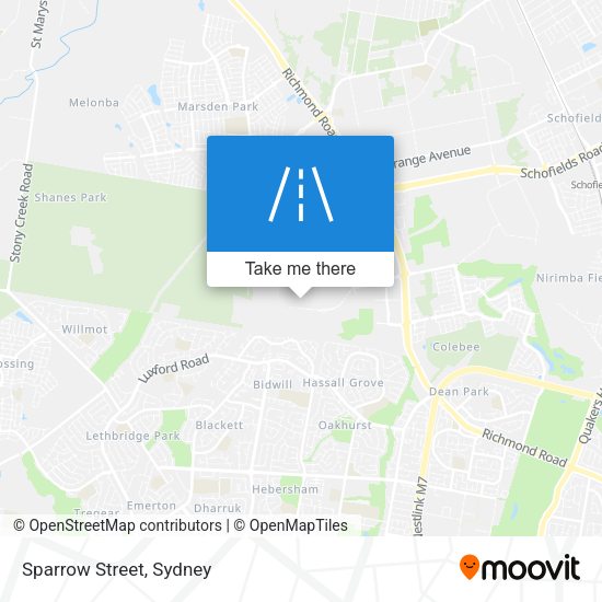 Sparrow Street map