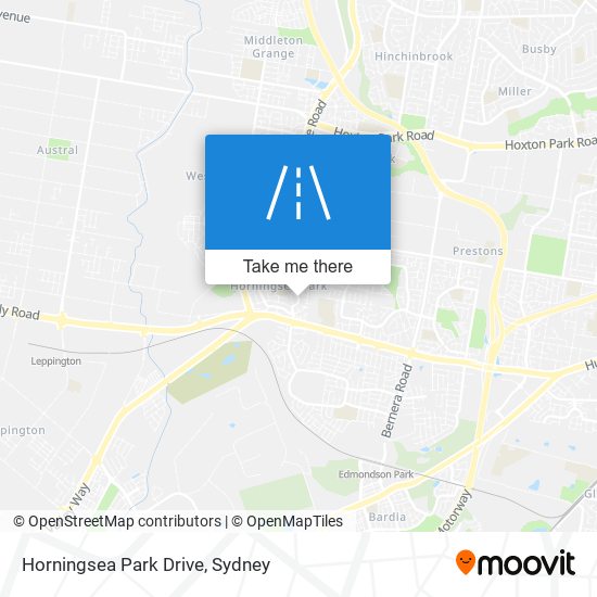 Horningsea Park Drive map