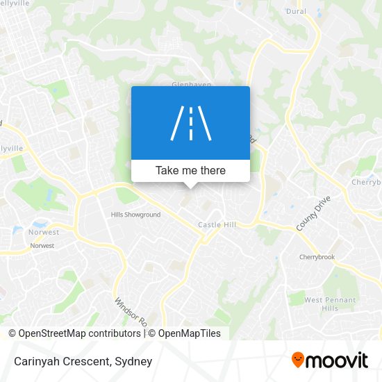 Carinyah Crescent map