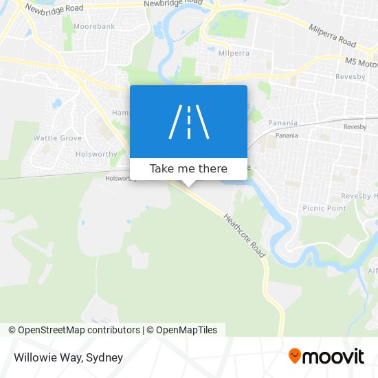 Willowie Way map