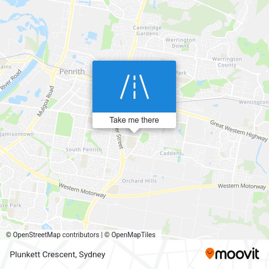 Plunkett Crescent map