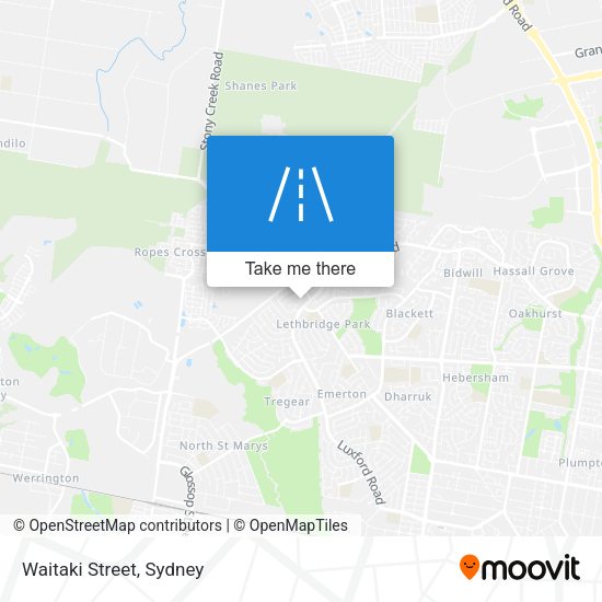 Waitaki Street map