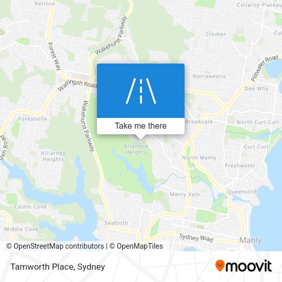 Tamworth Place map