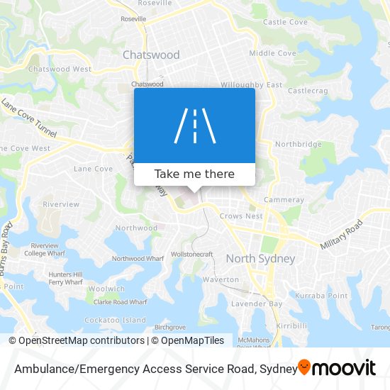 Mapa Ambulance / Emergency Access Service Road